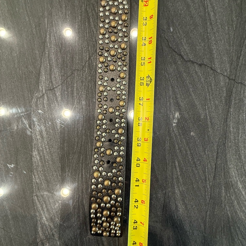 Nine West Black Belt with Gold Accents - Picture 5 of 6